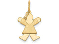 FJC Finejewelers 14k Yellow Gold Mini Girl Charm 9 x 18mm