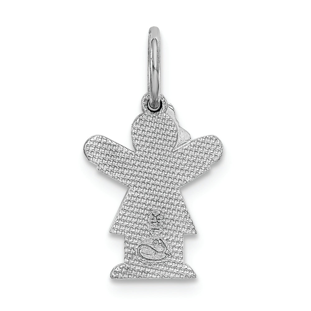 FJC Finejewelers 14k White Gold Mini Girl Charm 9 x 18mm