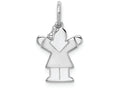 FJC Finejewelers 14k White Gold Mini Girl Charm 9 x 18mm