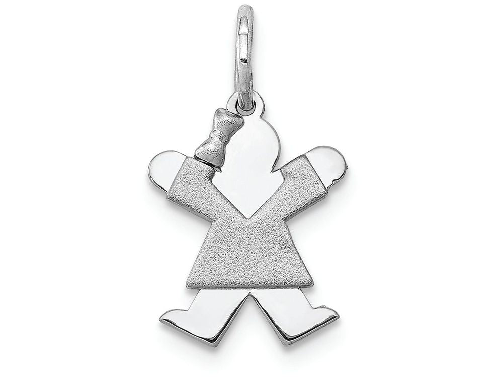FJC Finejewelers 14k White Gold Mini Girl Charm