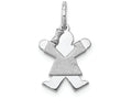 FJC Finejewelers 14k White Gold Mini Girl Charm