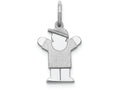 FJC Finejewelers 14k White Gold Mini Boy Charm 9 x 18mm
