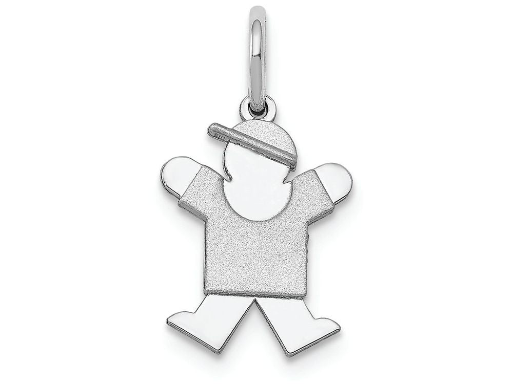 FJC Finejewelers 14k White Gold Mini Boy Charm