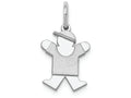 FJC Finejewelers 14k White Gold Mini Boy Charm