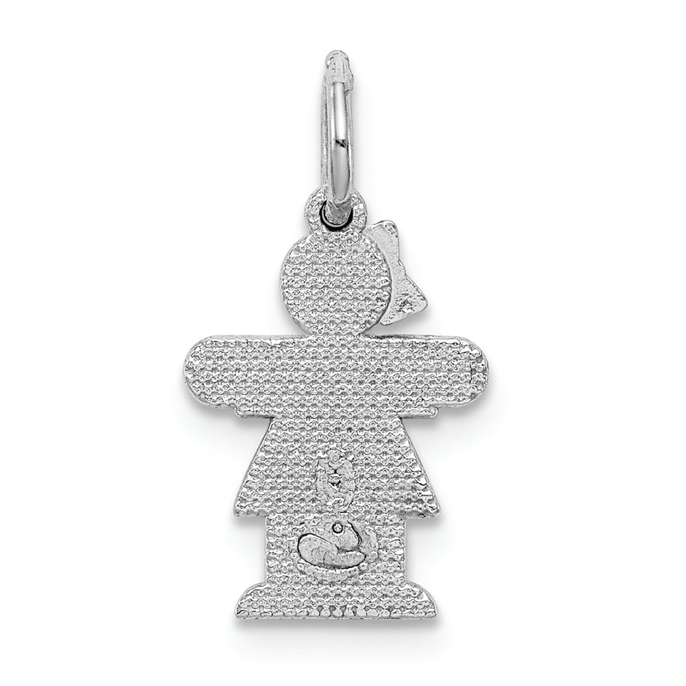 FJC Finejewelers 14k White Gold Mini Girl Charm