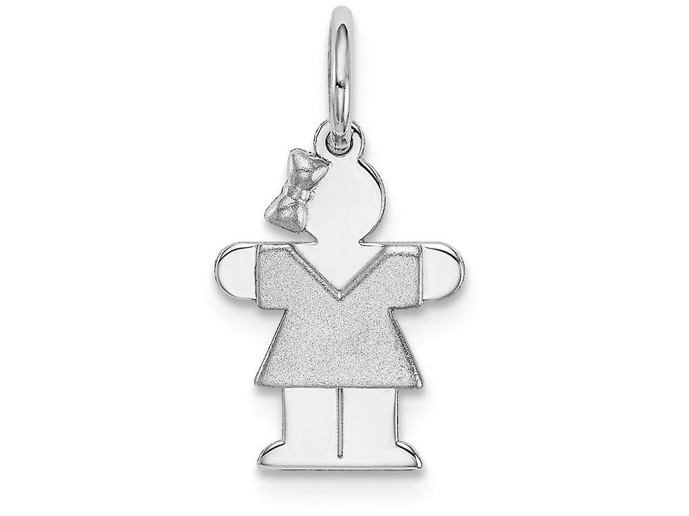 FJC Finejewelers 14k White Gold Mini Girl Charm