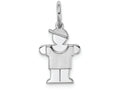 FJC Finejewelers 14k White Gold Mini Boy Charm