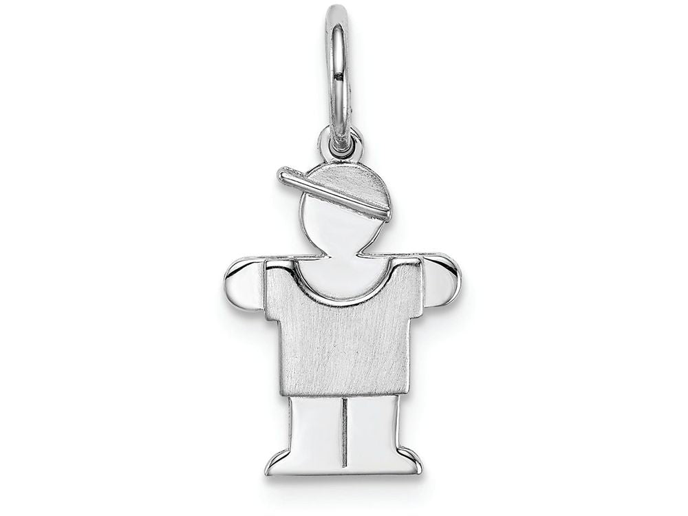 FJC Finejewelers 14k White Gold Mini Boy Charm
