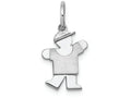 FJC Finejewelers 14k White Gold Mini Boy Kiss Charm 9 x 18mm