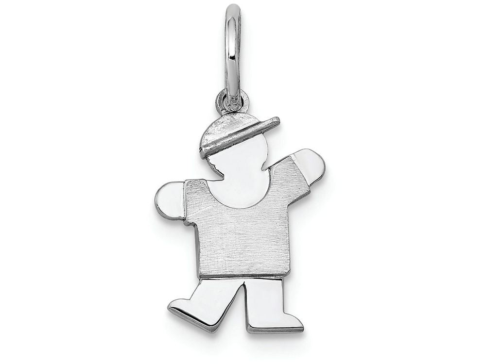 FJC Finejewelers 14k White Gold Mini Boy Kiss Charm 9 x 18mm