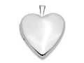 FJC Finejewelers 14k 20mm White Gold Plain Polished Heart Locket Pendant Necklace 18 inch chain included