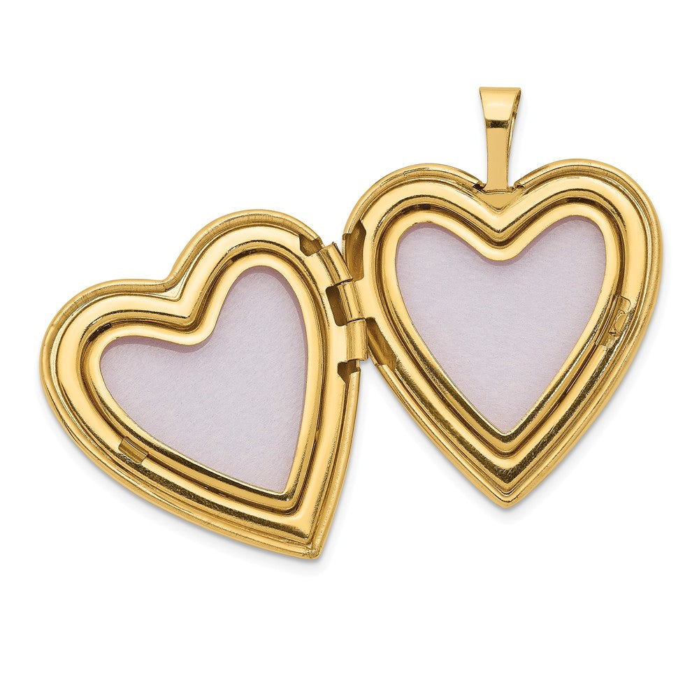 FJC Finejewelers 14k 20mm Side Swirl Heart Locket Pendant Necklace 18 inch chain included