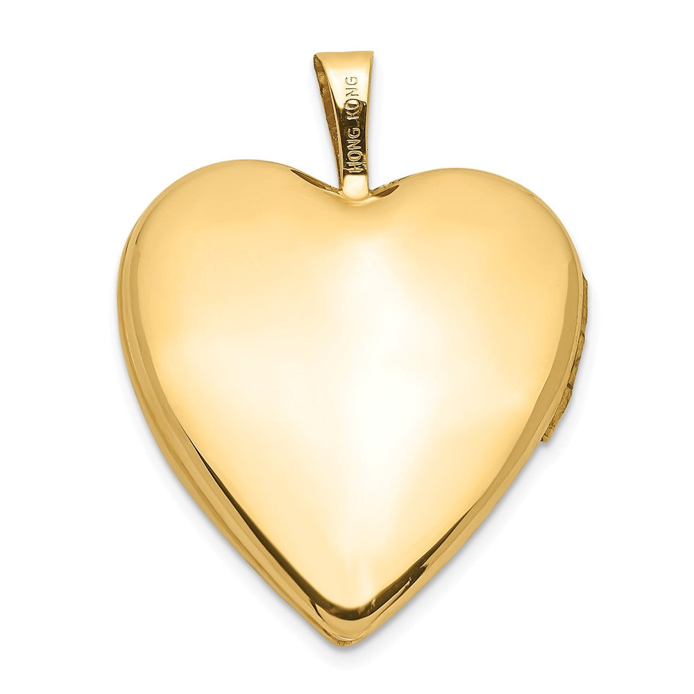 FJC Finejewelers 14k 20mm Flower Vine Border Heart Locket Pendant Necklace 18 inch chain included