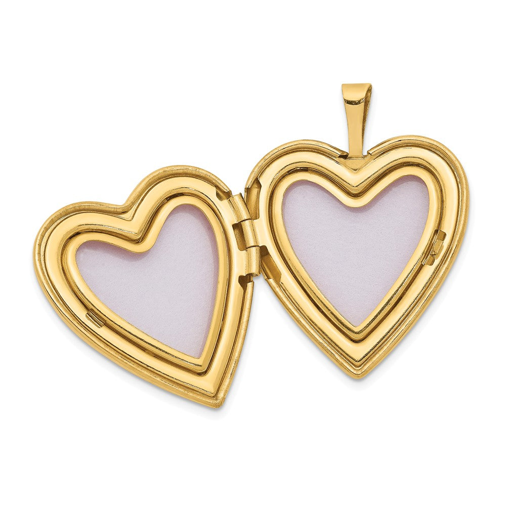 FJC Finejewelers 14k 20mm Flower Vine Border Heart Locket Pendant Necklace 18 inch chain included