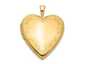 FJC Finejewelers 14k 20mm Flower Vine Border Heart Locket Pendant Necklace 18 inch chain included