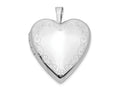 FJC Finejewelers 14k 20mm White Gold Flower Vine Border Heart Locket Pendant Necklace 18 inch chain included