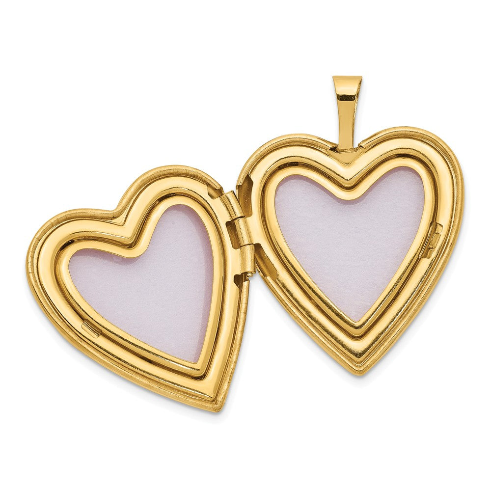 FJC Finejewelers 14k 20mm Enamel Rose I Love You Heart Locket Pendant Necklace 18 inch chain included