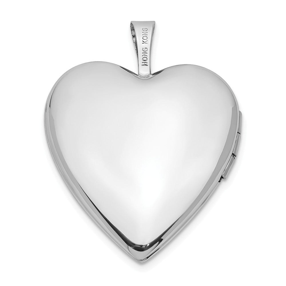 FJC Finejewelers 14k 20mm White Gold Mom W/ Hearts Heart Locket Pendant Necklace 18 inch chain included