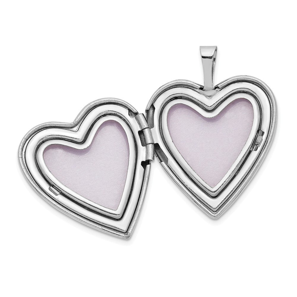 FJC Finejewelers 14k 20mm White Gold Mom W/ Hearts Heart Locket Pendant Necklace 18 inch chain included