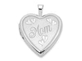 FJC Finejewelers 14k 20mm White Gold Mom W/ Hearts Heart Locket Pendant Necklace 18 inch chain included