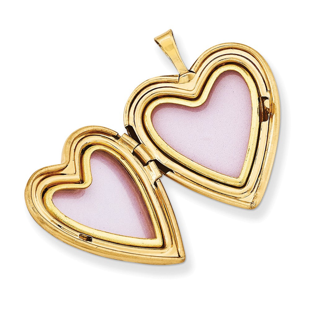 FJC Finejewelers 14k 20mm Enamel Flowers Mom Heart Locket Pendant Necklace 18 inch chain included