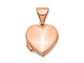 FJC Finejewelers 14k Rose Gold 10mm Plain Heart Locket Pendant Necklace 18 inch chain included