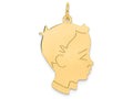 FJC Finejewelers 14k Yellow Gold Boy Head Charm 0.013 gauge 20 x 30mm