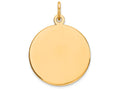 FJC Finejewelers 14k Yellow Gold Plain .011 Gauge Circular Engravable Disc Charm