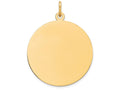 FJC Finejewelers 14k Yellow Gold Plain .035 Gauge Circular Engravable Disc Charm 24 x 31mm