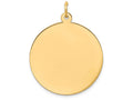 FJC Finejewelers 14k Yellow Gold Plain .013 Gauge Circular Engravable Disc Charm
