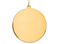 FJC Finejewelers 14k Yellow Gold Plain .013 Gauge Circular Engravable Disc Charm 28 x 36mm