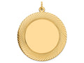 FJC Finejewelers 14k Yellow Gold Etched Design .018 Gauge Circular Engravable Disc Charm