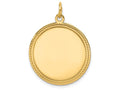 FJC Finejewelers 14k Yellow Gold Plain .035 Gauge Engravable Round Disc Charm