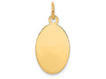 FJC Finejewelers 14k Yellow Gold Plain .009 Gauge Engravable Oval Disc Charm