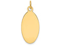 FJC Finejewelers 14k Yellow Gold Plain .013 Gauge Engravable Elliptical Disc Charm