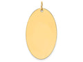 FJC Finejewelers 14k Yellow Gold Plain .013 Gauge Engravable Elliptical Disc Charm