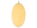 FJC Finejewelers 14k Yellow Gold Plain .027 Gauge Engravable Elliptical Disc Charm