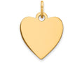 FJC Finejewelers 14k Yellow Gold Plain .009 Gauge Engravable Heart Disc Charm
