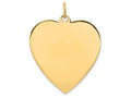 FJC Finejewelers 14k Yellow Gold Plain .035 Gauge Engravable Heart Disc Charm 24 x 30mm
