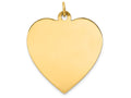 FJC Finejewelers 14k Yellow Gold Plain .018 Gauge Engravable Heart Disc Charm