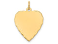 FJC Finejewelers 14k Yellow Gold Etched .013 Gauge Engravable Heart Disc Charm
