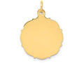 FJC Finejewelers 14k Yellow Gold Plain .013 Gauge Engravable Disc Charm