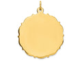 FJC Finejewelers 14k Yellow Gold Plain .018 Gauge Engravable Disc Charm
