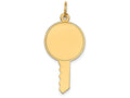 FJC Finejewelers 14k Yellow Gold Plain .011 Gauge Engravable Key Charm