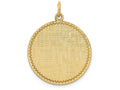 FJC Finejewelers 14k Yellow Gold Patterned .018 Gauge Circular Engravable Disc Charm