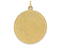 FJC Finejewelers 14k Yellow Gold Patterned .018 Gauge Circular Engravable Disc Charm with Satin Back