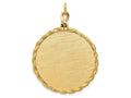 FJC Finejewelers 14k Yellow Gold Patterned .013 Gauge Engravable Disc Rope Charm with Satin Back