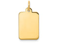 FJC Finejewelers 14k Yellow Gold Plain .018 Gauge Rectangular Engravable Disc Charm 10 x 20mm