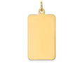 FJC Finejewelers 14k Yellow Gold Plain .011 Gauge Rectangular Engravable Disc Charm 15 x 32mm