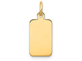 FJC Finejewelers 14k Yellow Gold Plain .027 Gauge Engravable Rectangular Disc Charm